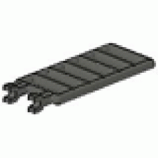 Part 6020 Dark Gray Bar 7 x 3 with Double Clips (Ladder) 